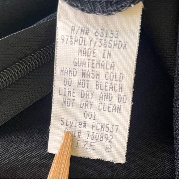 BLACK ELEGANT COCKTAIL PARTY DRESS 2 STRANDS OF  RHINESTONES ON SHOULDERS - Picture 8 of 11